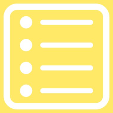 Öğeleri düz vektör simgesi