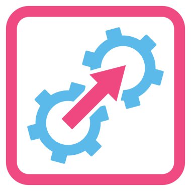 Dişli Tümleştirme düz vektör simgesi