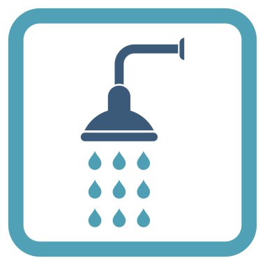 Duş düz vektör simgesi