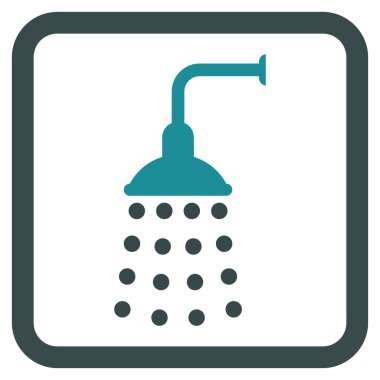 Duş düz vektör simgesi