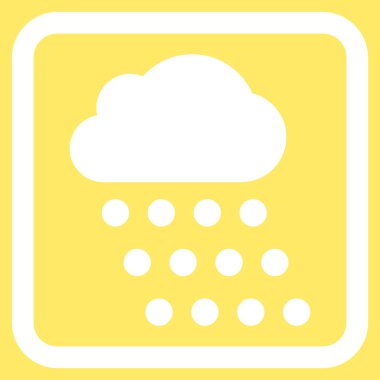 Yağmur bulutu düz vektör simgesi