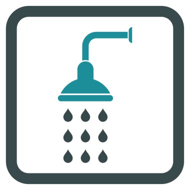 Duş düz vektör simgesi