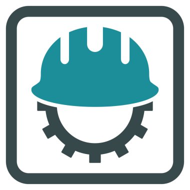 Geliştirme işçisi düz vektör simgesi