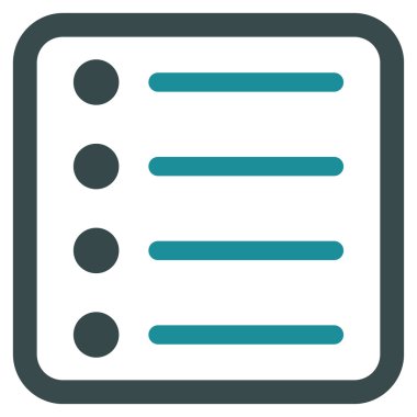 Öğeleri düz vektör simgesi