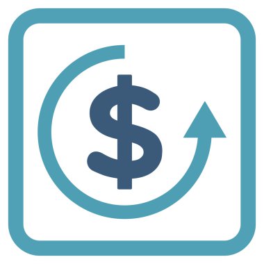 Düz vektör simge iade