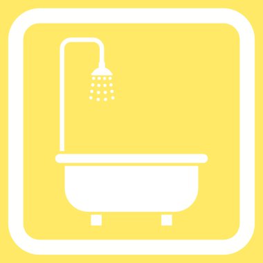 Duş banyo düz vektör simgesi