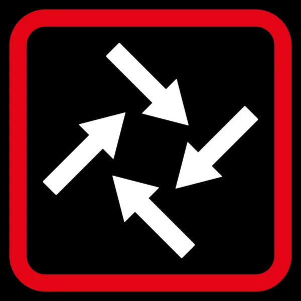 Dostředivé šipky plochý vektorové ikony — Stockový vektor