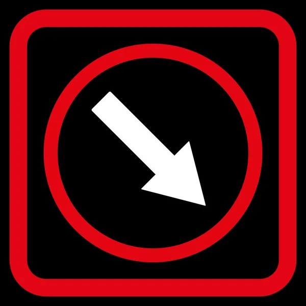 Dolů-šipka zaoblený plochý vektorové ikony — Stockový vektor