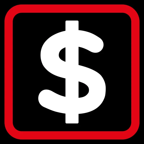 Dollar platte vector pictogram — Stockvector