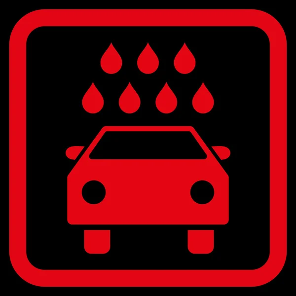 Ícone de vetor plano de chuveiro de carro — Vetor de Stock