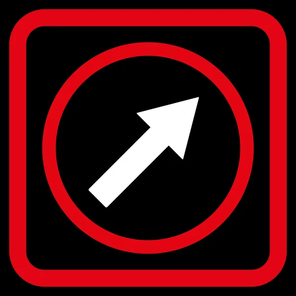 Icona vettoriale piatta a freccia arrotondata in alto a destra — Vettoriale Stock