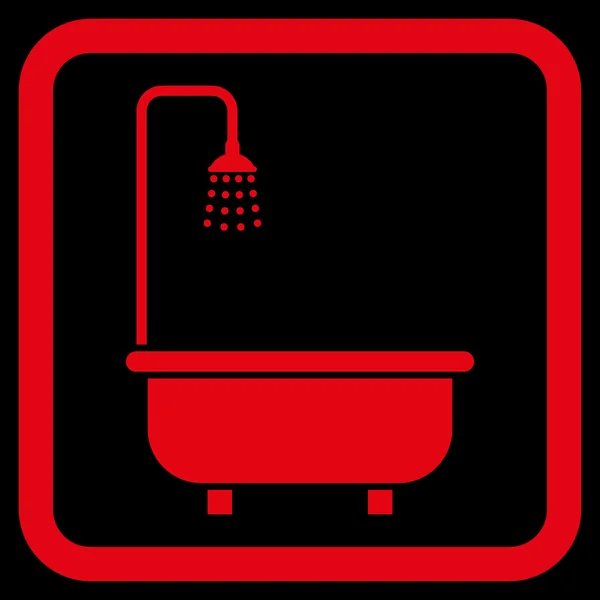 Baño de ducha Vector plano Icono — Vector de stock