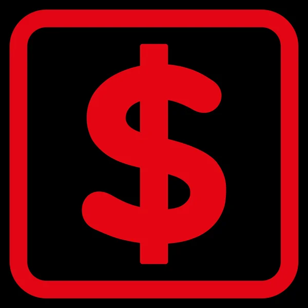 Dollar platte vector pictogram — Stockvector