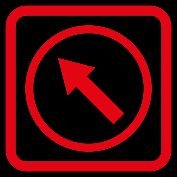 Icono de vector plano de flecha redondeada hacia arriba-izquierda — Archivo Imágenes Vectoriales