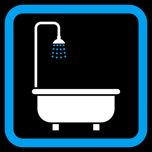 Prysznic wanna wektor płaski ikona — Wektor stockowy