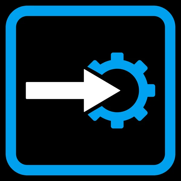 Icône vectorielle plate d'intégration de rouage — Image vectorielle