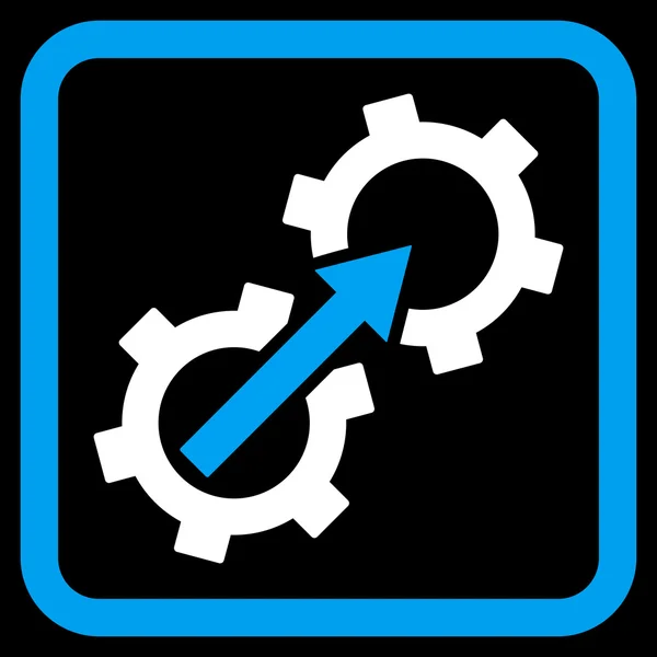 Gear Integration Flat Vector Icon — Stock Vector