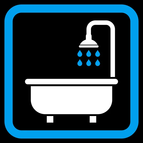 Shower Bath Flat Vector Icon — Stockvector