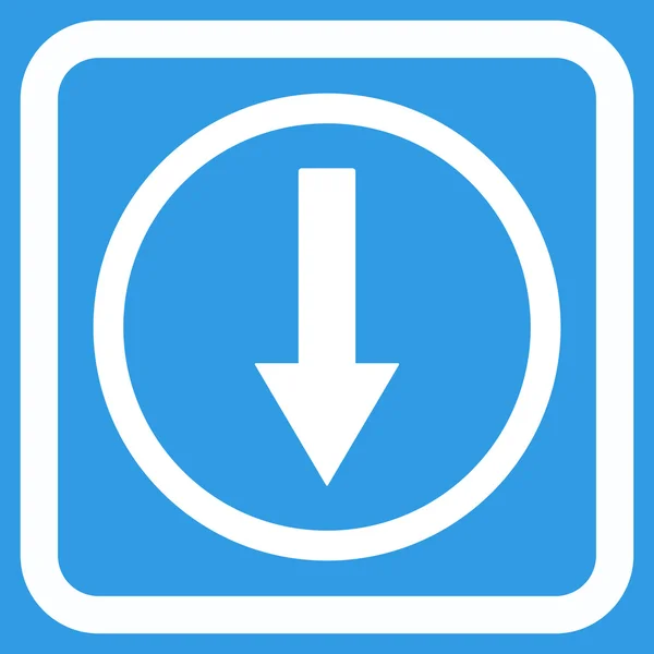 Abajo flecha inclinada plana Vector icono — Vector de stock