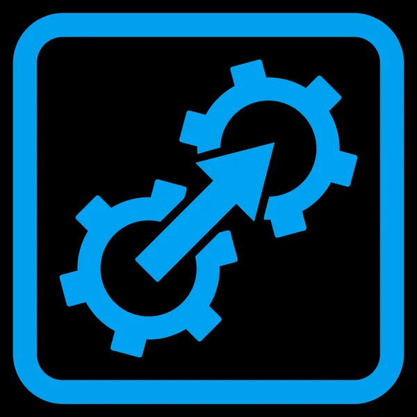 Gear Integration Flat Vector Icon — Stock Vector