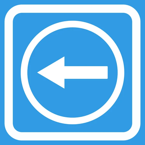Rundade vänsterpilen platt vektor Icon — Stock vektor