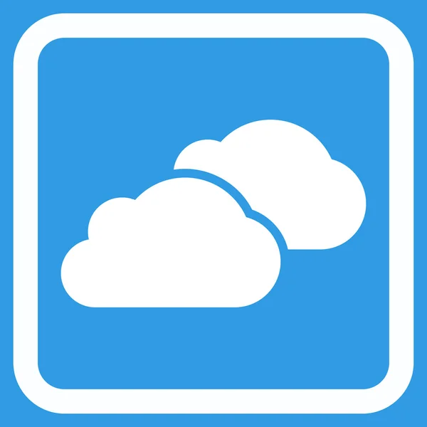 Wolken vlakke vector pictogram — Stockvector