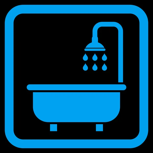 Sprchový kout ploché vektorové ikony — Stockový vektor