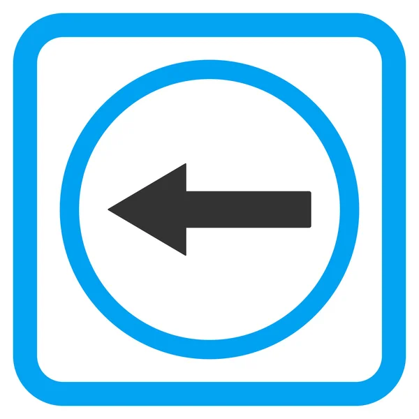 Pijl-links afgeronde platte Vector Icon — Stockvector