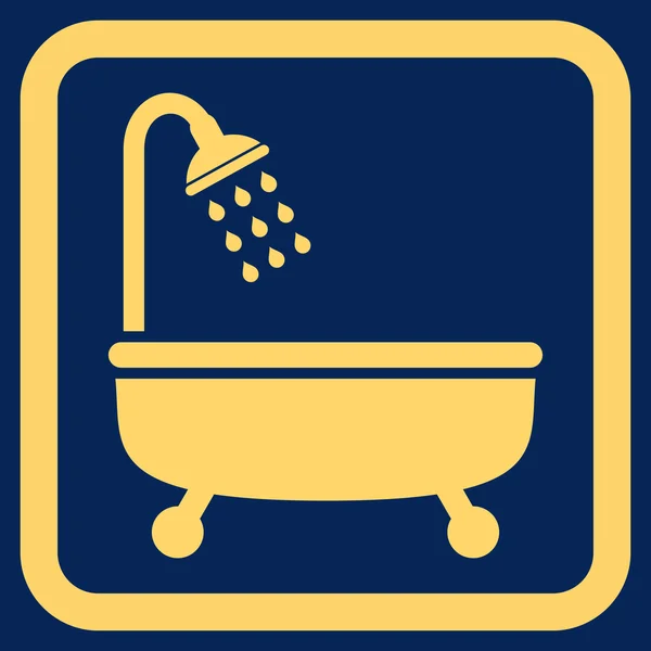 Shower Bath Flat Vector Icon — Stock Vector