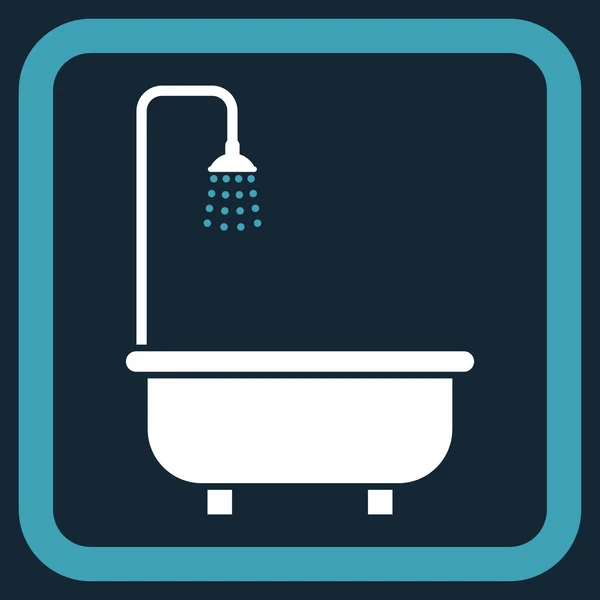 Baño de ducha Vector plano Icono — Archivo Imágenes Vectoriales