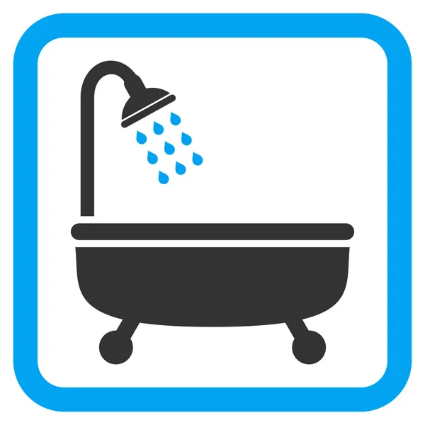 Shower Bath Flat Vector Icon — Stock Vector