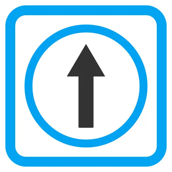 Icono de vector plano de flecha redondeada hacia arriba — Vector de stock