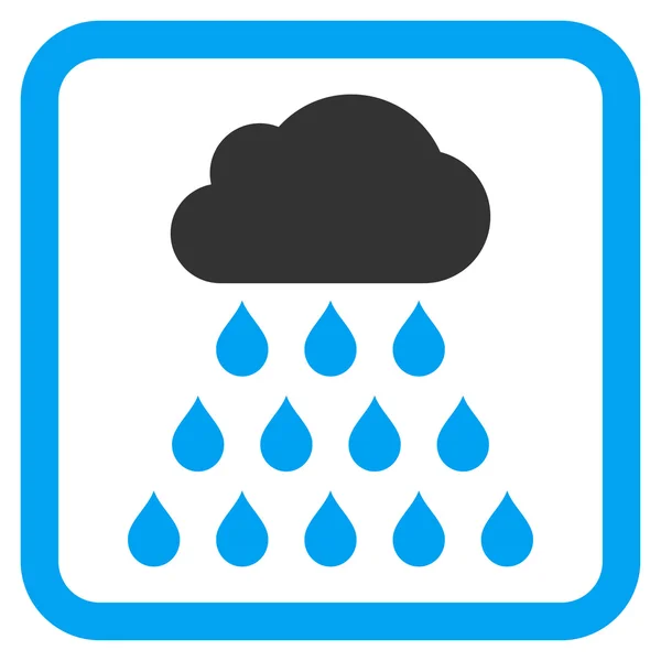 Icono de vector plano de nube de lluvia — Vector de stock
