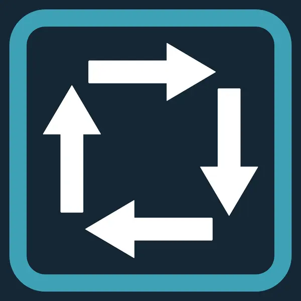 Setas de circulação Ícone vetorial plano — Vetor de Stock