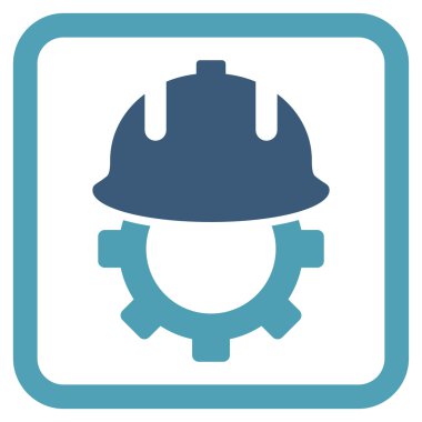 Geliştirme kask düz vektör simgesi