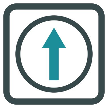 Yukarı yönlü ok düz vektör simgesi