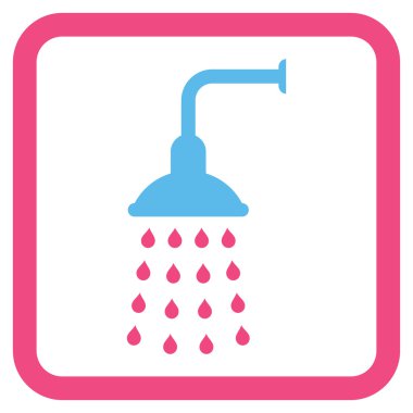 Duş düz vektör simgesi