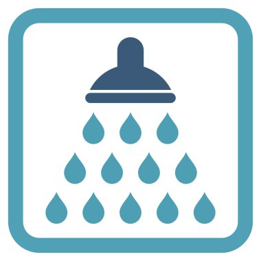 Duş düz vektör simgesi