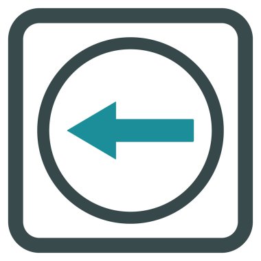 Sol yönlü ok düz vektör simgesi