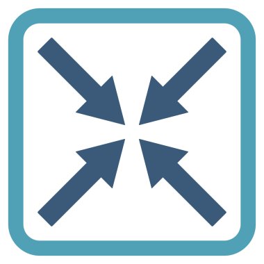 Merkezi oklar düz vektör simgesi