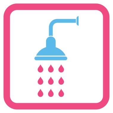 Duş düz vektör simgesi