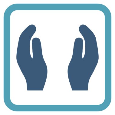 Bakım el düz vektör simgesi