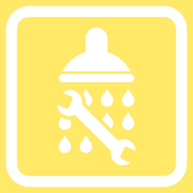 Duş sıhhi tesisat düz vektör simgesi