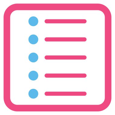 Öğeleri düz vektör simgesi