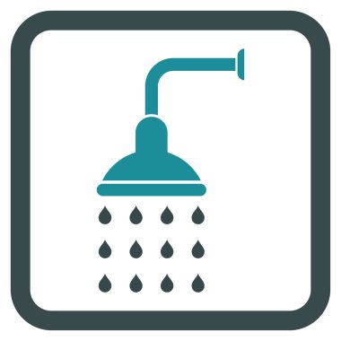 Duş düz vektör simgesi