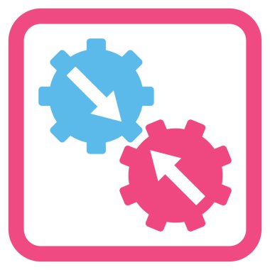 Dişli Tümleştirme düz vektör simgesi