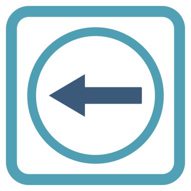 Sol yönlü ok düz vektör simgesi