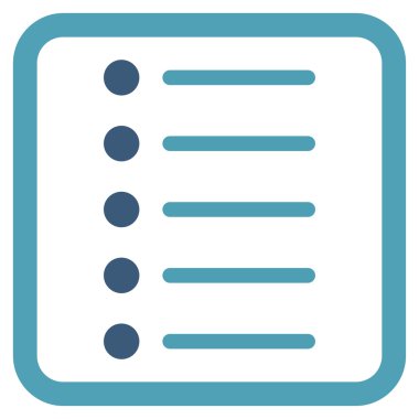 Öğeleri düz vektör simgesi