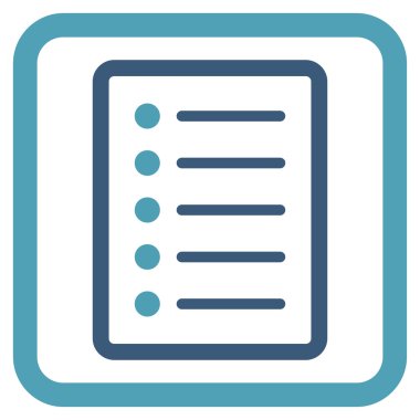 Liste sayfa düz vektör simgesi