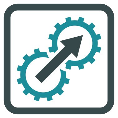 Dişli Tümleştirme düz vektör simgesi